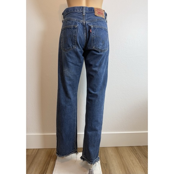 Levi's Denim - Levis‎ 501xx Y2K Vintage Jean Sz 29x36 Womens Medium Wash Blue Long Boho Western